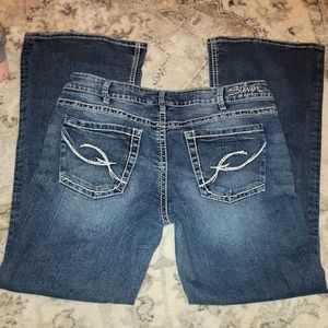 SILVER AIKO WIDE LEG JEANS 33X31